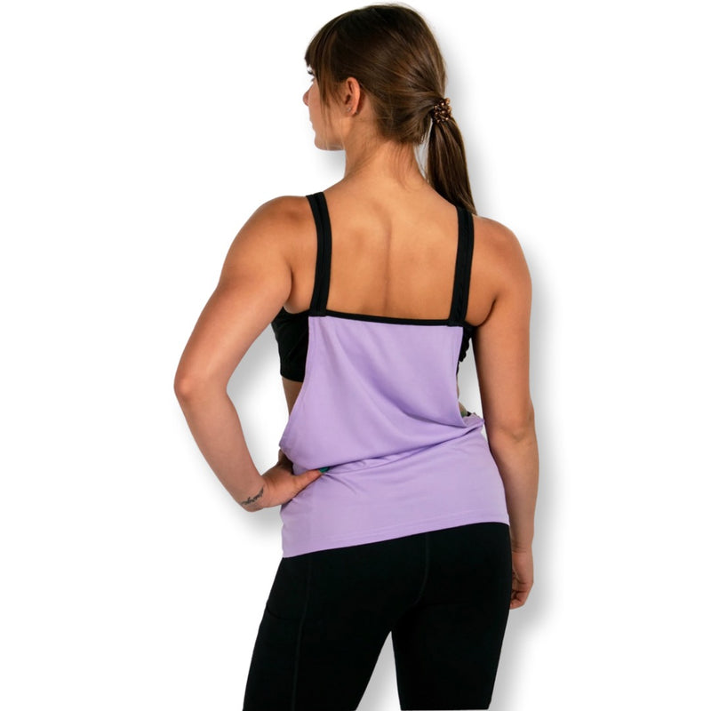 Arden Tank - Lavender/Black